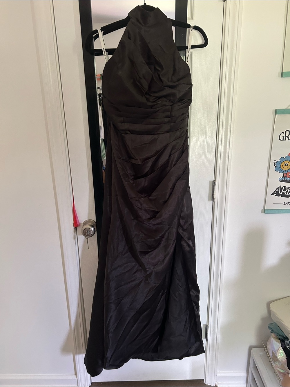 Elegant Black Halter Evening Dress